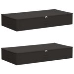 vidaXL Boîte de rangement 2 pc Tissu intissé 100 x 50 x 18 cm 90 l