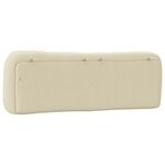 vidaXL Coussin de tête de lit crème 160 cm tissu