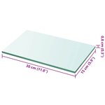 vidaXL Panneaux d'étagère 2 Pièces Verre Transparent 30 x 15 cm