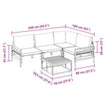 vidaXL Ensemble de canapé de jardin 6 Pièces Anthracite Acier
