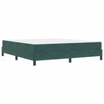 vidaXL Lit boxspring avec matelas Vert foncé 180 x 200 cm Velours