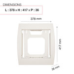 Support grillage rigide & palissade blanc crème mat sablé ral 9010ms