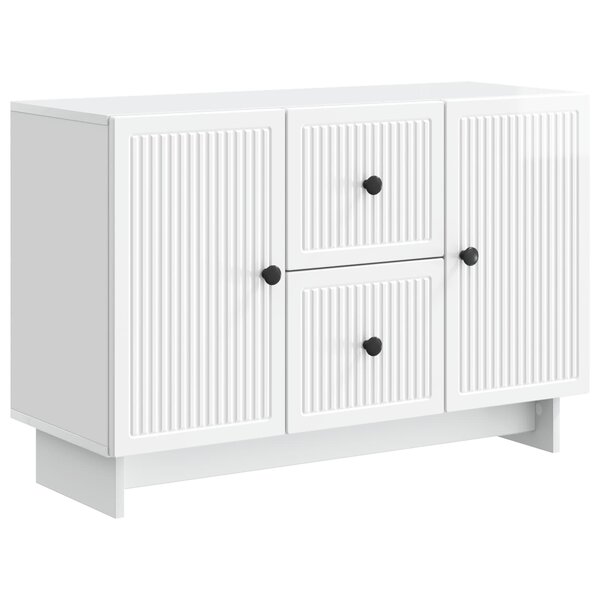 vidaXL Buffet Blanc brillant 89 x 34 5 x 60 cm Bois d'ingénierie