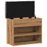 vidaXL Banc à chaussures chêne artisanal 62x32x50 cm bois d'ingénierie