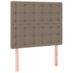 vidaXL Sommier à lattes de lit avec matelas Taupe 90x190 cm Tissu