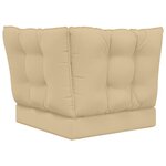 vidaXL Coussin de canapé d'extérieur 3 Pièces Beige Polyester