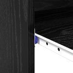 vidaXL Bureau d'ordinateur Chêne noir Panneau de particules Compact