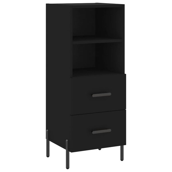 vidaXL Buffet Noir 34 5x34x90 cm Bois d'ingénierie