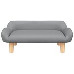 vidaXL Canapé pour enfants gris clair 70x40x24 cm tissu