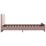 vidaXL Cadre de lit sans matelas Rose Velours 120x200 cm