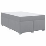 vidaXL Cadre de lit Gris clair 120 x 190 cm tissu