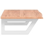 vidaXL Étagère de vasque murale acier et bois de chêne massif