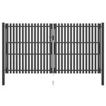 vidaXL Portail de clôture de jardin Acier 4x2 5 m Anthracite