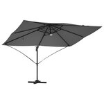vidaXL Parasol cantilever Roma avec LEDs en anthracite  352x251x265 cm en aluminium.