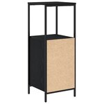 vidaXL Meuble de salle de bain avec étagères chêne noir 36x35x95 cm