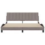 vidaXL Cadre de lit sans matelas taupe 180x200 cm tissu