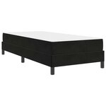 vidaXL Lit à ressorts avec matelas Noir 100 x 200 cm tissu