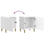 vidaXL Cabinet de chevet Blanc brillant 43 x 34 5 x 50 cm