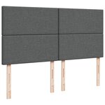 vidaXL Sommier à lattes de lit avec matelas Gris foncé 180x200cm Tissu