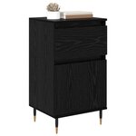 vidaXL Buffet Chêne noir 40 x 35 x 70 cm Bois d'ingénierie et fer