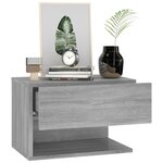 vidaXL Table de chevet murale Sonoma gris