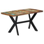 vidaXL Table à manger 140x70x75 cm Bois de récupération massif