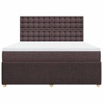 vidaXL Sommier à lattes de lit avec matelas Marron foncé 180x200 cm