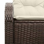 vidaXL Sofa de jardin 2 places avec rangement et coussins marron en poly rattan