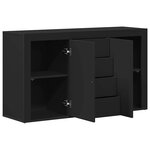 vidaXL Buffet avec tiroir Noir 120 x 36 x 69 cm Bois d'ingénierie