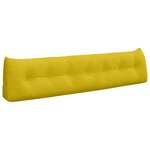 vidaXL Coussin de Dos Jaune 200 x 24 x 50 cm Velours