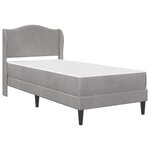 vidaXL Cadre de lit avec tête de lit Gris clair 90 x 200 cm Velours