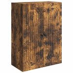 vidaXL Armoire Murale Chêne fumé 66 x 34 5 x 90 cm Bois d'ingénierie