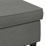 vidaXL Pouf Gris foncé 55 x 35 x 41 cm Velours