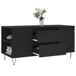 vidaXL Table basse noir 102x44 5x50 cm bois d'ingénierie