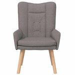 vidaXL fauteuil Taupe 63 x 67 x 94 cm Tissu Sherpa