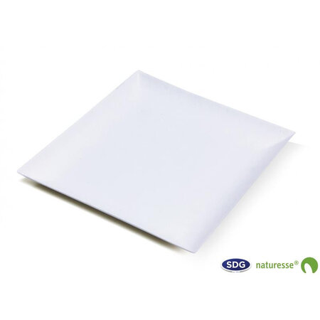 Assiette plate pulpe de cellulose elégance 9x9 cm - sdg - lot de 1600 -  - pulpe de cellulose