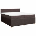 vidaXL Sommier à lattes de lit avec matelas Marron foncé 200x200 cm