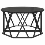 Table basse vidaXL Noir Chêne 80x80x42 cm en bois d'ingénierie