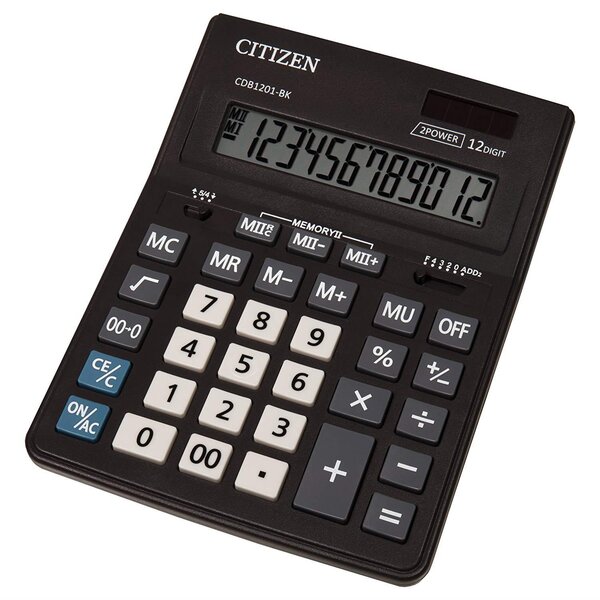 Calculatrice de table CDB1201-BK  New Business Line noir CITIZEN