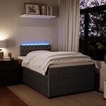 vidaXL Sommier à lattes de lit et matelas gris foncé 120x190cm velours