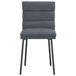 vidaXL Chaises à manger lot de 4 Gris foncé Velours