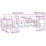 vidaXL Ensemble de canapés d'extérieur 7 Pièces Naturel et Beige