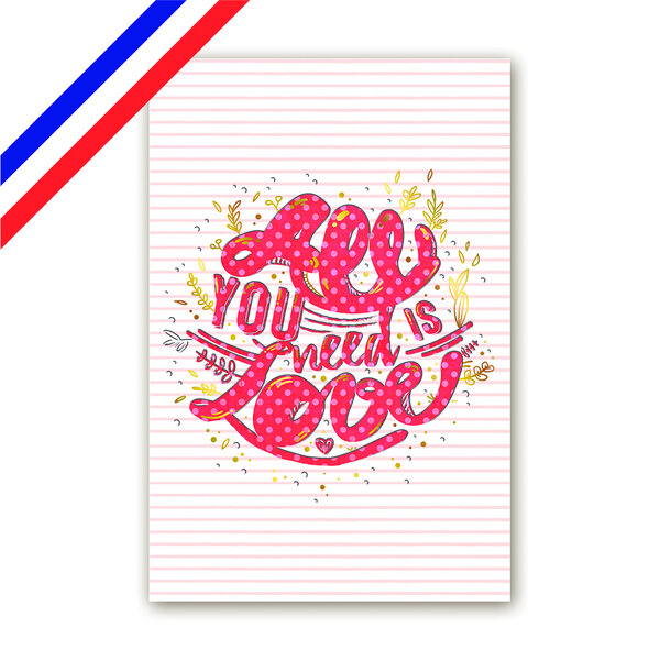 Carte félicitations union - all you need is love