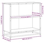 vidaXL Bibliothèque sonoma gris 80 5x35x76 cm bois d'ingénierie