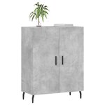vidaXL Buffet gris béton 69 5x34x90 cm bois d'ingénierie