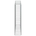 vidaXL Paniers à gabions arqués 9 Pièces 200x30x140/160 cm Fer galvanisé