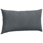 vidaXL Coussins de canapé 2 Pièces Gris foncé 80 x 40 cm