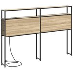 vidaXL Tête de lit de rangement Chêne sonoma 135 cm Bois d'ingénierie