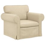 vidaXL Canapé 2 Pièces Crème 155 x 82 x 80 cm tissu