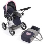 Bayer Chic 2000 560-26 - Poussette combinée pour poupée LENI  bleu marine - gris
